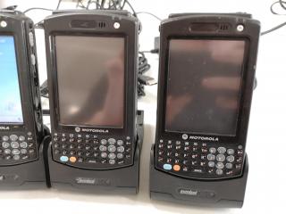 4x Motorola MC50 Mobile Handheld Computers w/ Charging Cradles