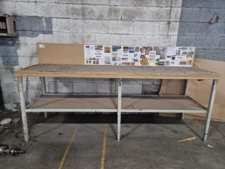 Large Steel & MDF Workshop Table