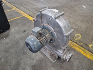 Industrial Three Phase Motor and Blower Assembly