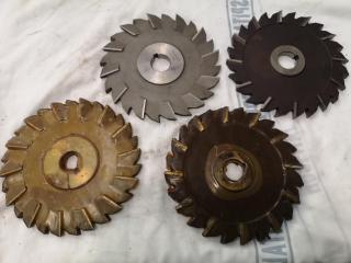4x Staggerd Tooth Mill Cutters