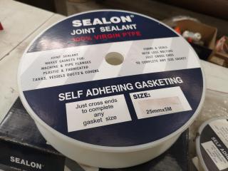 5x Partial Spools of Sealon Joint Sealant Self Adhering Gasketing