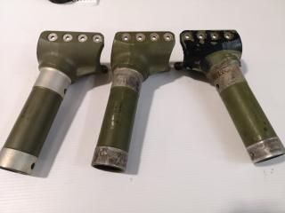 3x Helicopter Foot Skid Components, 369H6004-1 and 2