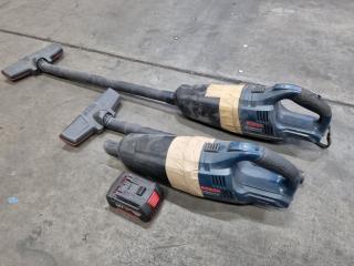 2x Bosch 18V Cordless Vacuum Cleaners