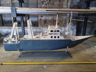 Steel Custom Built Model of Fishing Vessel Kotuku