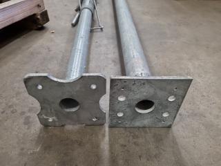 2x Adjustable Construction Wall Bracer Bars