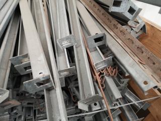 Assorted Pallet Racking Horizontal Panel Support Brackets, Large Lot