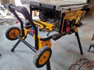 DeWalt 250mm Table Saw w/ Rolling Saw Stand