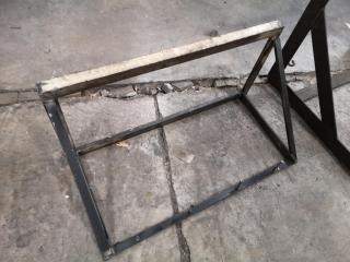 2x Assorted Workshop Wall Mounted Shelving Frames