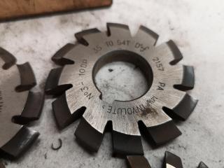 8x Assorted Involute Gear Mill Cutters