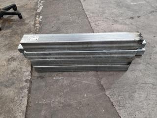 Assortment of 9 Galvinized Steel Box Sections