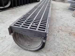 Assorted Outdoor Drainage Gutter Assemblies
