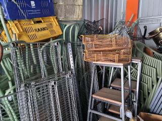 Contents of Storage Unit Hospitality Equipment