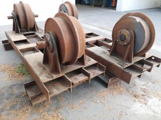 2x Sets of Large Industrial Tank Rollers