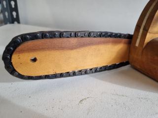 Vintage Wooden Chainsaw Decor Disolsy Piece