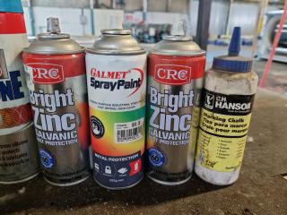 Assorted Greases, Paints, Silicone, Primers, & More