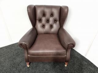 English Style Wingback Chair  - Leather