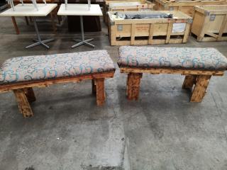 Pair of Custom Rustic Styled Bench Seats