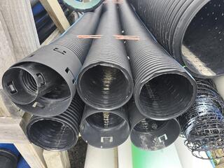 Assorted Drainage Pipes and Mesh