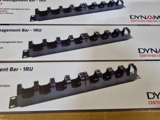 8x Dynamix 19" Cable Management Bars 1RU, New