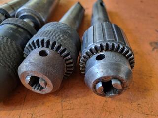4x Drill Chucks w/ MT Shanks & Adapters