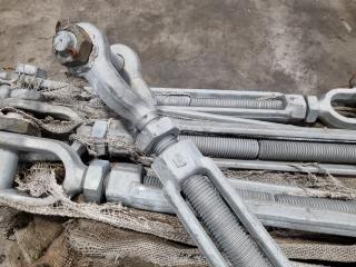 12x Large Galvanized Jaw / Jaw Turnbuckles