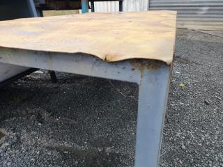 Heavy Duty Steel Topped Workbench Table