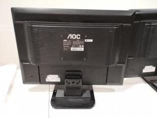 2x AOC 22" LCD Computer Monitors