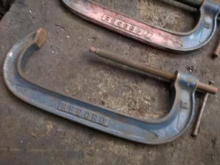 2x Vintage Record 300mm G-Clamps