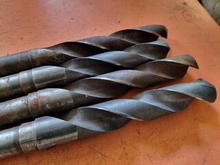 4x Morse Taper No.4 Shank Drills, Imperial sizes