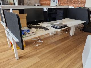 Modern Double Sided Office Desk Assembly