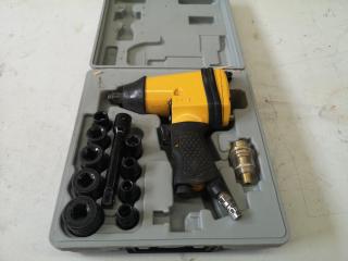 Air Powered 1/2" Impact Wrench w/ Accessories & Case