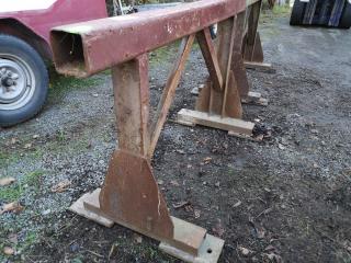 Pair of Heavy Steel Saw Horses