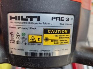 Hilti Rotating Laser PRE3 w/ Reciever PRA31