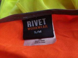 42x Worksite Visual Safety Vests, Orange & Yellow, Assorted Sizes