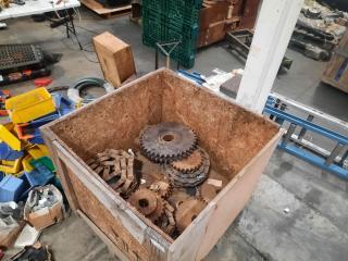Crate of Industrial Chains and Chain Gears