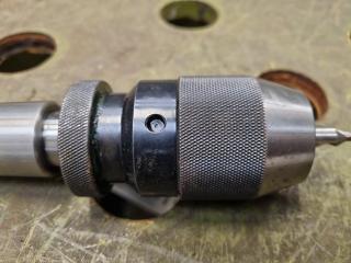 13mm Keyless Drill Chuck w/ Morse Taper No.3 Shank + Adapter