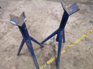 2x Heavy Duty Workshop Material Support Stands
