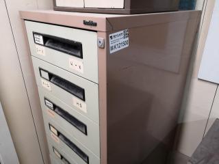 Precision Large Office Card File Cabinet + 2x Smaller File Units
