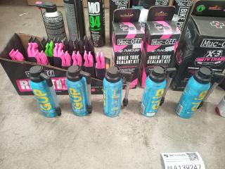 Large Assortment of Bike Care Products and Accessories