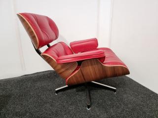 Eames Style Lounge Chair and Ottoman - Leather