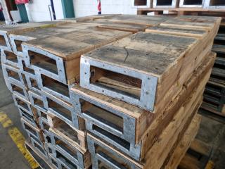 Pallet of Steel Reinforced Wooden Frames