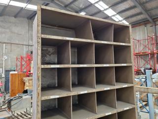 Steel Workshop Pigeon-Hole Storage Shelf Unit