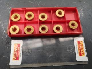 2x Partial Sets of Lathe Index Cutter Inserts, Sandvik Coromant & Kyocera Brands