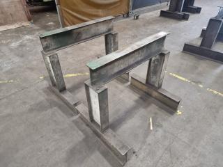 Pair of Heavy Duty Steel Tresles (Material support stands)