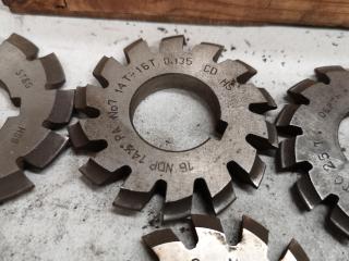 8x Assorted Involute Gear Mill Cutters