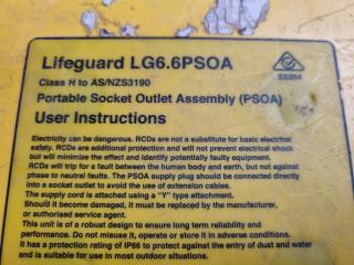 Lifeguard Portable Socket Outlet Assembly LG6.6PSOA