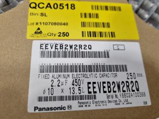 2000x Panasonic Aluminium Electrolytic Capacitors, Bulk Lot, New