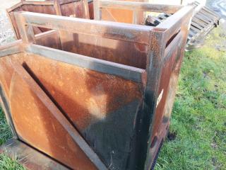 Heavy Steel Workshop Scrap Metal Bin