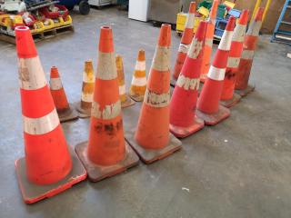 14x Assorted Orange Safety Cones