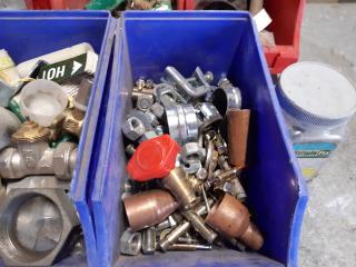 Huge Lot of Assorted Nuts/Bolts/Pipe Pieces